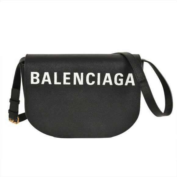 BALENCIAGA Black Leather Shoulder Bag - Picture 1 of 7